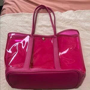 Pink Transparent Tote Bag